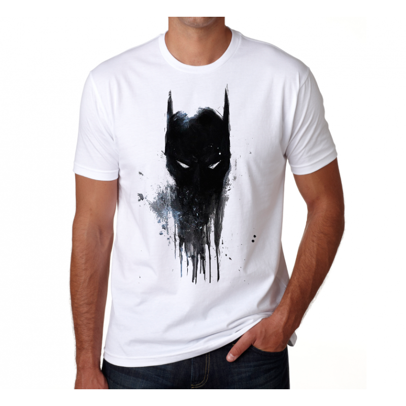 Sin Artista - Camiseta blanca Batman cara (Adulto - Niño)