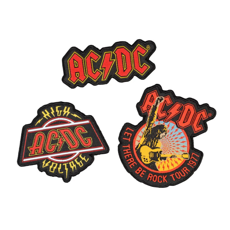 Parches AC/DC | Set de 3 Parches AC/DC | La Casa Del Disco