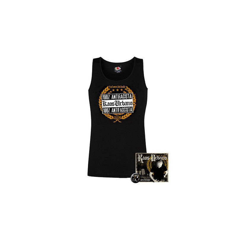 Kaos Urbano Pack Bronka Camiseta tirantes 100 Antifascista Chapa
